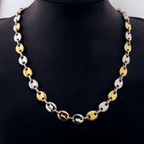 Mne's Women's Necklace 7mm Top Polished Stainless Steel Chain SilverGold 7-40''