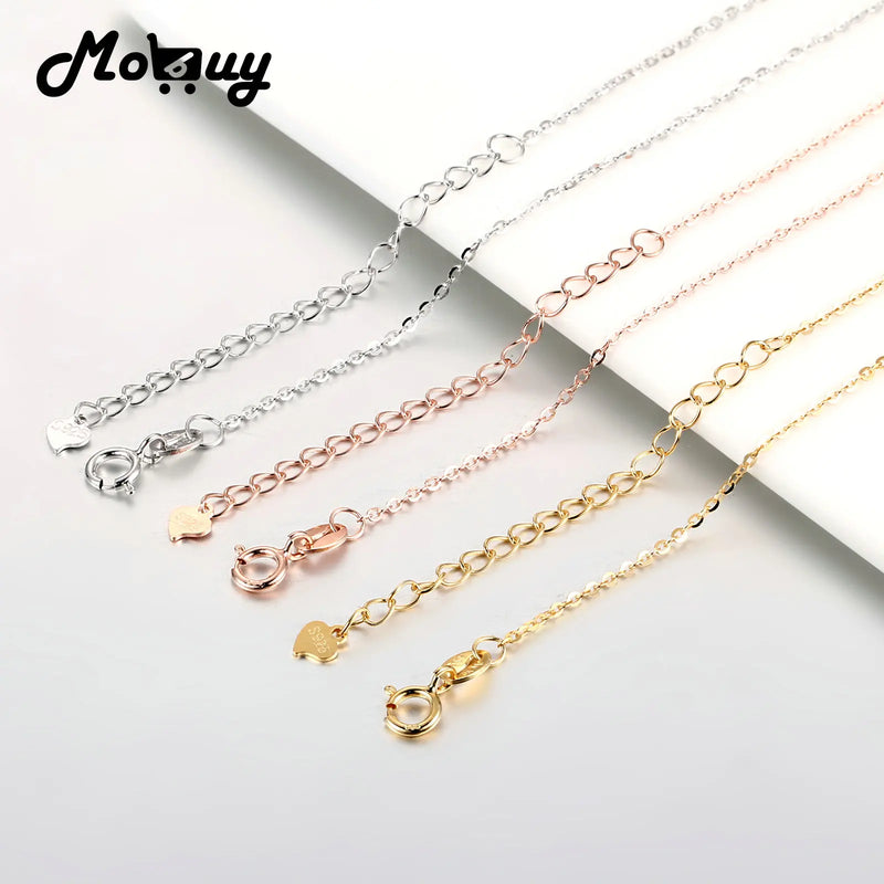 925 Silver Chain 18 Inches Link Chain With Extended Chain