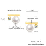 925 Silver Freshwater Pearl Stud Earring For Women