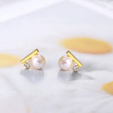 925 Silver Freshwater Pearl Stud Earring For Women