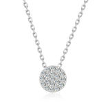 925 Silver CZ Pendant Necklace Choker for Women