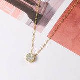 925 Silver CZ Pendant Necklace Choker for Women