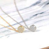 925 Silver CZ Pendant Necklace Choker for Women