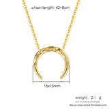 925 Silver Choker Necklace Crescent Moon Pendant Yellow Jewelry