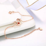 Natural Garnet Gemstone 925 Silver Bracelet for Women