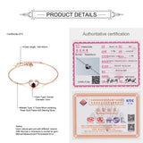 Natural Garnet Gemstone 925 Silver Bracelet for Women