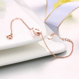 Pink Rose Quartz Gemstone Bracelet 925 Sterling Silver Jewelry
