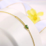 Green Diopside Bracelet 925 Sterling Silver Yellow Jewelry