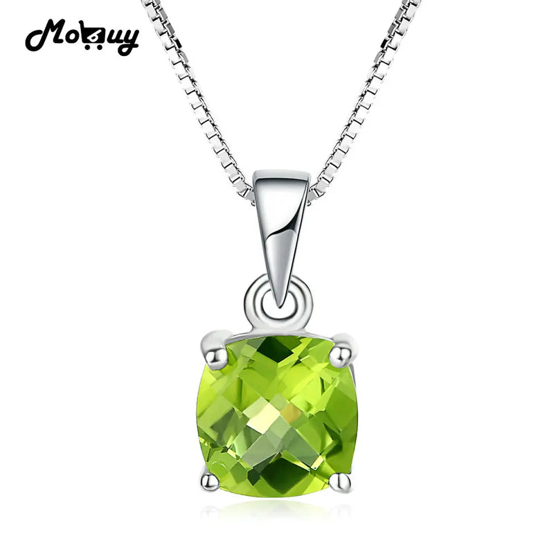 Peridot Lattice Necklace & Pendant 925 Sterling-Silver Gift