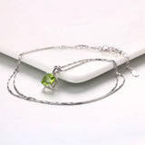 Peridot Lattice Necklace & Pendant 925 Sterling-Silver Gift