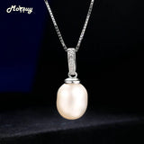 Freshwater Pearl Chain Necklace & Pendant 925 Silver Rose Plated Jewelry