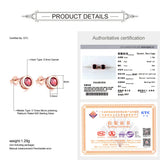Garnet Gemstone Stud Earrings 925 Sterling Silver Fine Jewelry For Women Girls
