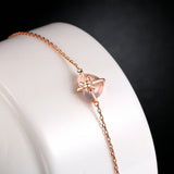 Rose Quartz Heart Gemstone Bracelet 925 Sterling Silver