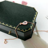 Sakura Sterling Silver Bracelet Rose Quartz 18K Plated Fine Jewelry