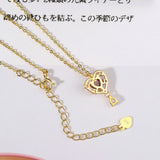 ViVi Sweet Heart 925 Silver Necklace Rose Quartz Pendant CZ Plated Jewelry