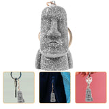 Moai Key Ring Easter Island Head 3D Figurine Key Chain Party Favor