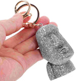 Moai Key Ring Easter Island Head 3D Figurine Key Chain Party Favor