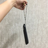 Smiley Beads Phone Case Crystal Chain Lanyard