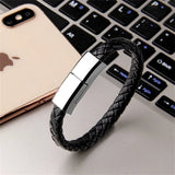 Leather Bracelet USB Charging Cable for Men