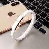 Leather Bracelet USB Charging Cable for Men