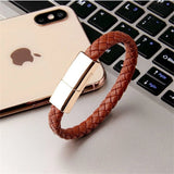 Leather Bracelet USB Charging Cable for Men