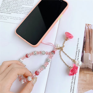 Mobile Phone Lanyard Short Hand Strap for Key Diamond Bracelet