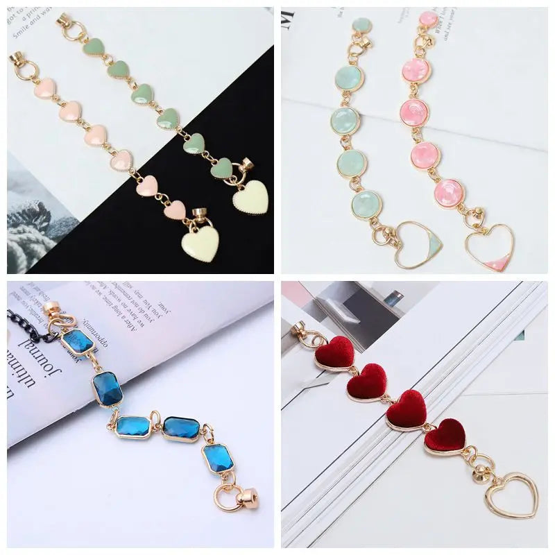 Colorful Pearl Love Rope Cell Phone Strap Lanyard