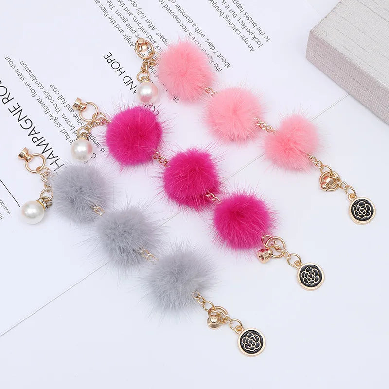 Colorful Pearl Love Rope Cell Phone Strap Lanyard