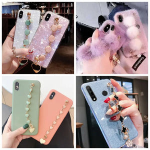 Colorful Pearl Love Rope Cell Phone Strap Lanyard