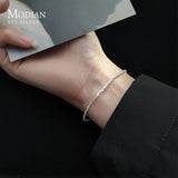 925 Sterling Silver Gypsophila Link Chain Bracelet for Women Men