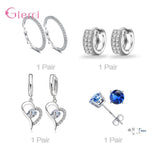 925 Silver Earrings Jewelry Sets for Women - Multiple Styles in One Set