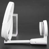 Bathroom Mirror Wall Suction Folding Arm Extend Round Bath Accessories