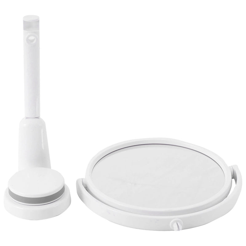 Bathroom Mirror Wall Suction Folding Arm Extend Round Bath Accessories