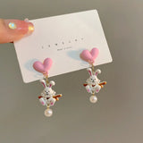 Sweet Rabbits Earrings 925 Silver Needle for Women Hot Selling