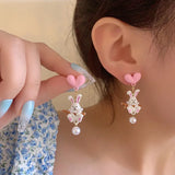 Sweet Rabbits Earrings 925 Silver Needle for Women Hot Selling