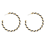 925 Silver Needle Big Hoop Earrings For Women Party Gift Daily Wearing