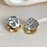Modern 925 Silver Metal Stud Earrings For Women Girl Gift