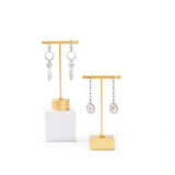 Modern Earrings Display Stand T Bar Rack Tower Metal Earring Organizer