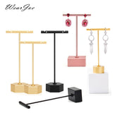 Modern Earrings Display Stand T Bar Rack Tower Metal Earring Organizer
