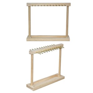 Modern Jewelry Organizer Display Stand Wood Necklace Hanging Countertop Rack