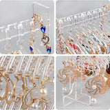 Modern Double Layer Jewelry Storage Rack with 16 Hangers