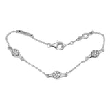 Modern Love Pods Bracelet Clear CZ 925 Sterling Silver Jewelry