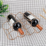 Metal Honeycomb Wine Rack Beehive Tabletop Wine Holder Display