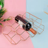 Metal Honeycomb Wine Rack Beehive Tabletop Wine Holder Display