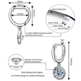 Moissanite Dangle Huggie Drop Earrings 925 Silver Jewelry