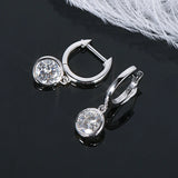 Moissanite Dangle Huggie Drop Earrings 925 Silver Jewelry