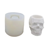 Resin Skull Head Flower Pot Mold Halloween Christmas