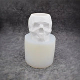 Resin Skull Shaped Flower Pot Mold Planter Geometric Concrete Pen Holder