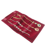 Modern Velvet Jewelry Organizer Roll for Necklaces Earrings