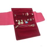 Modern Velvet Jewelry Organizer Roll for Necklaces Earrings